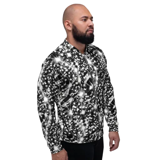 Midnight Dandelion on a Bomber Jacket