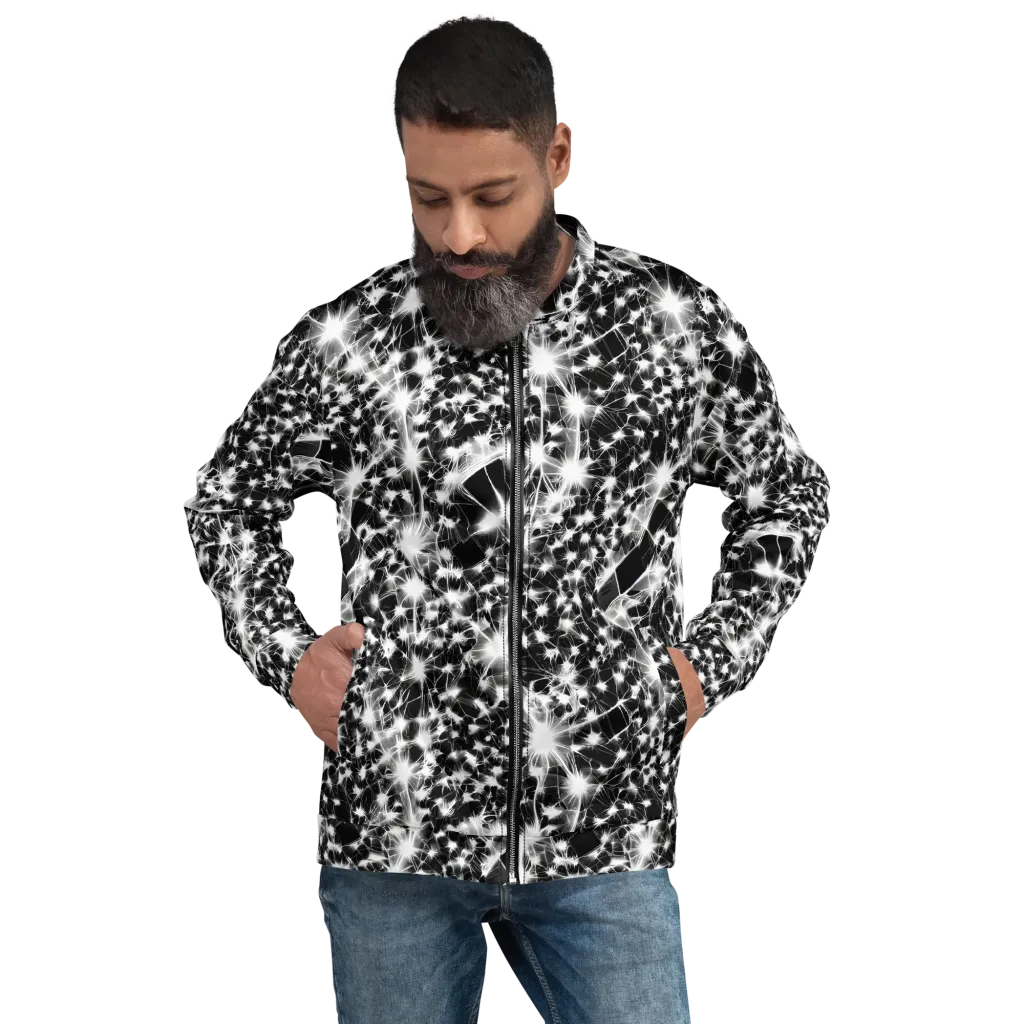 Midnight Dandelion on Bomber Jacket — Front