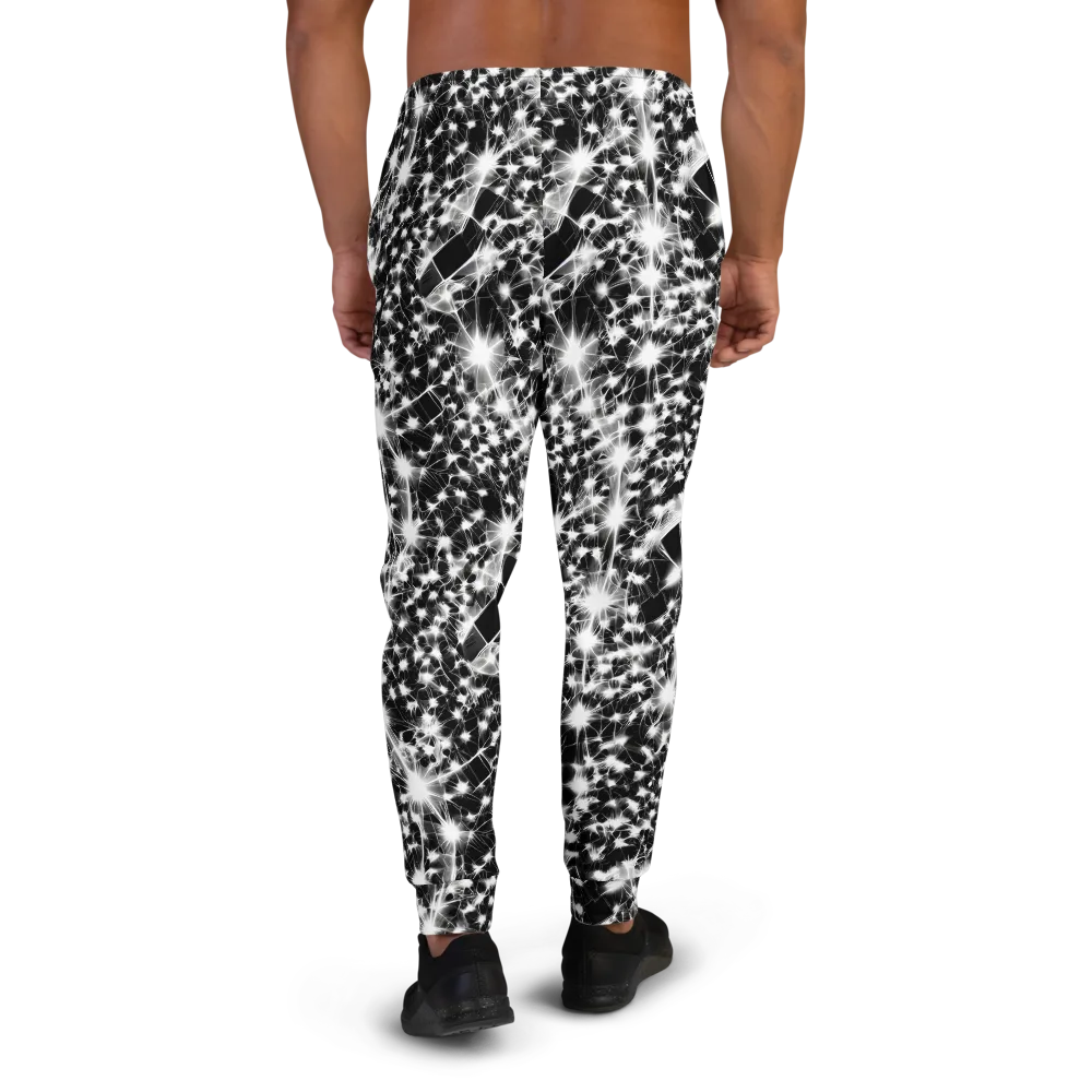 Midnight Dandelion on Men's Joggers — Back