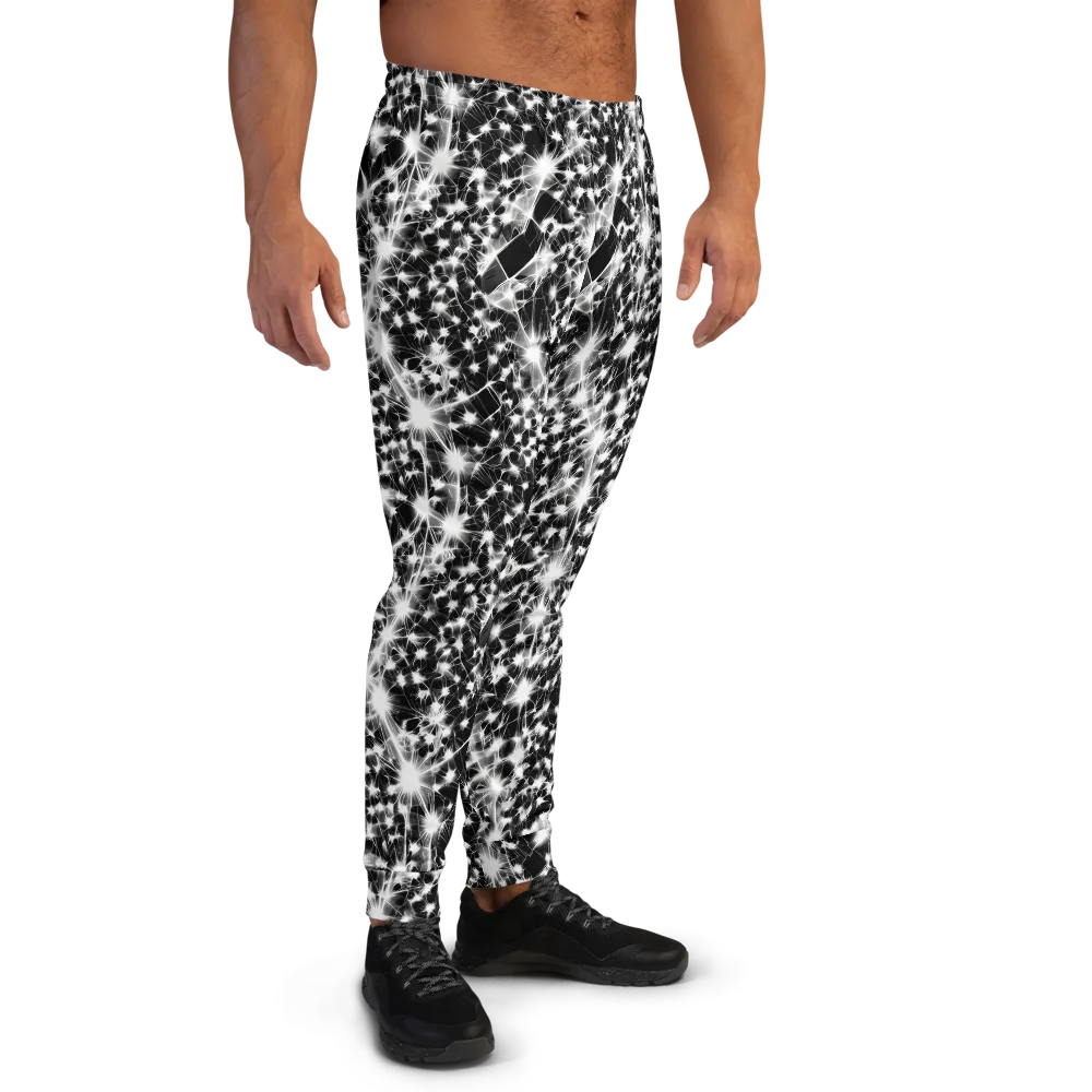 Midnight Dandelion on Men's Joggers — Right