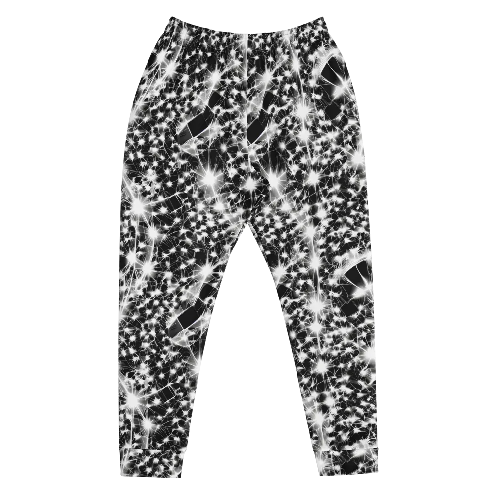 Midnight Dandelion on Men's Joggers — Front