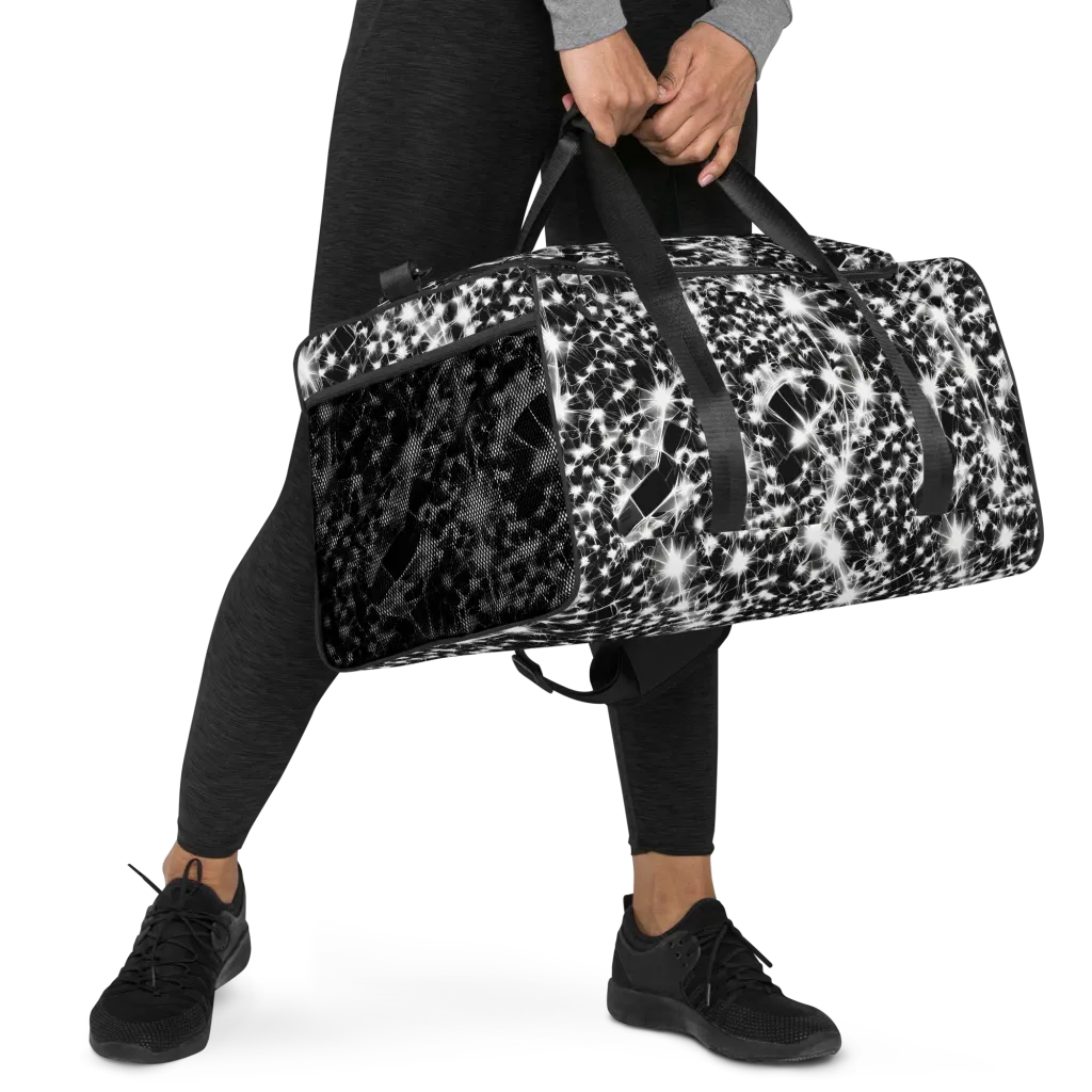 Midnight Dandelion on Duffle Bag — Right Front