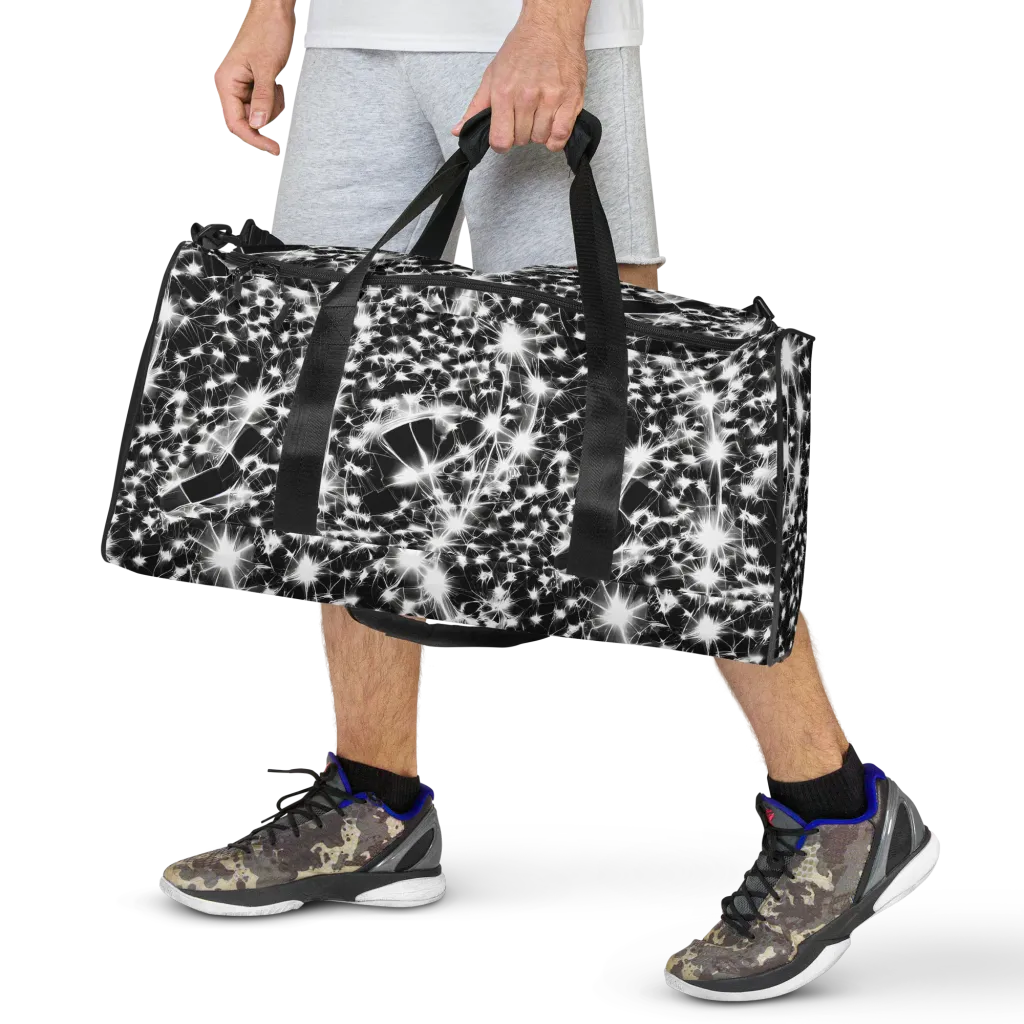 Midnight Dandelion on Duffle Bag — Front