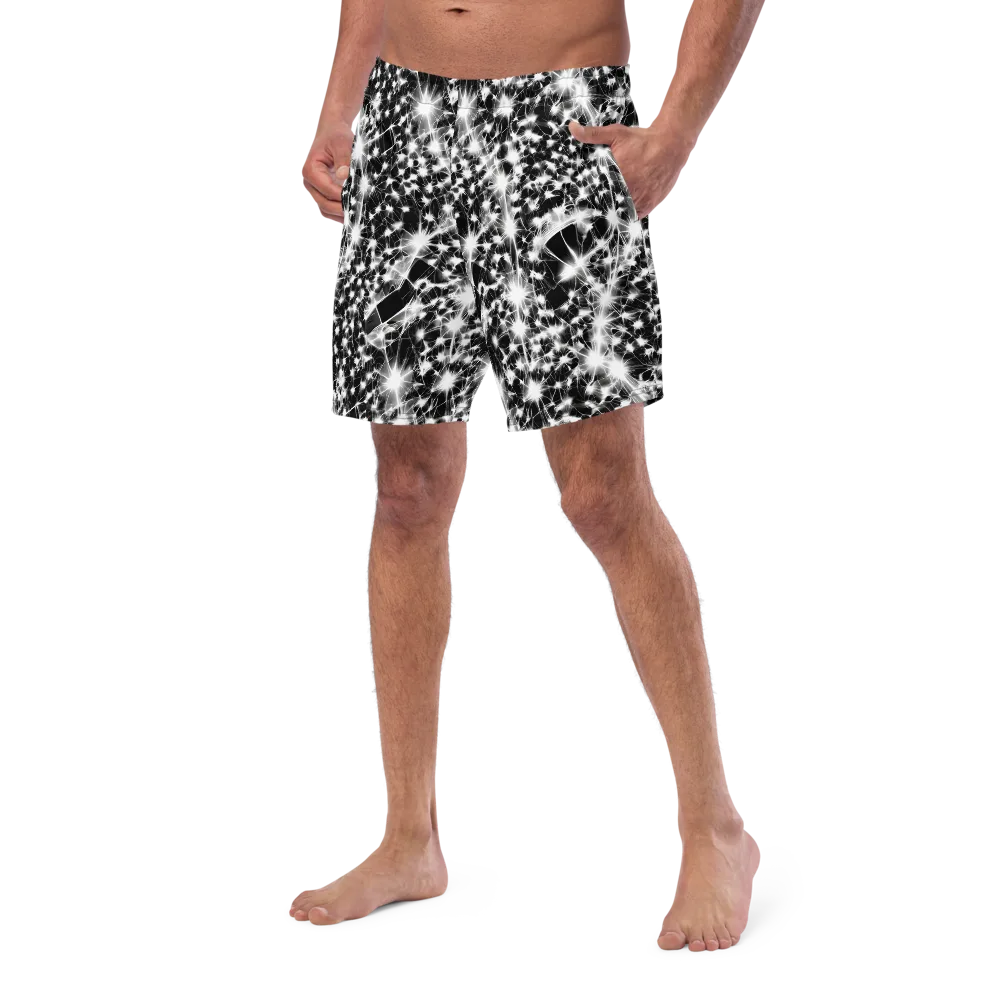Midnight Dandelion on Swim Trunks — Left Front