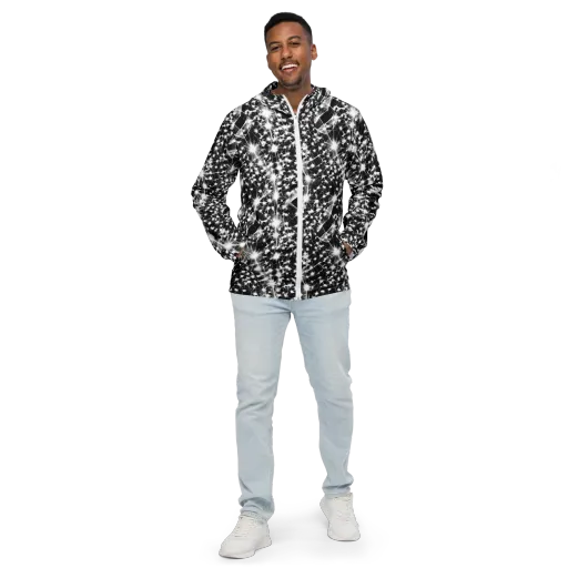 Midnight Dandelion on a Men's Windbreaker