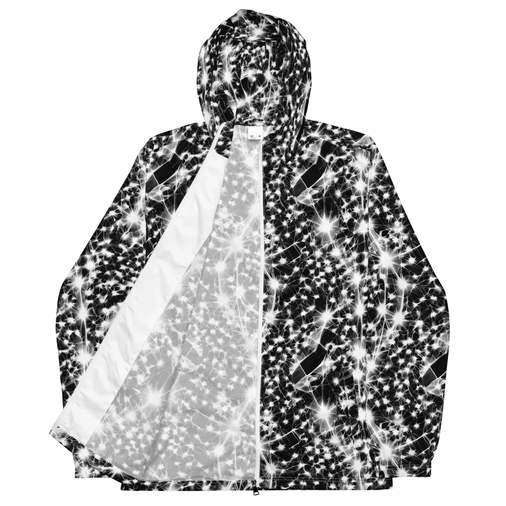 Midnight Dandelion on Men's Windbreaker — Front