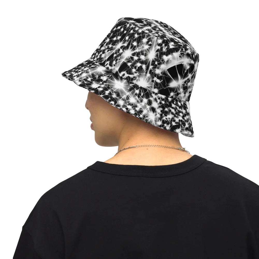 Midnight Dandelion on Reversible Bucket Hat — Back Inside