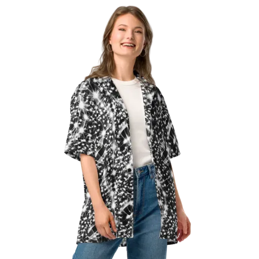 Midnight Dandelion on a Button Shirt