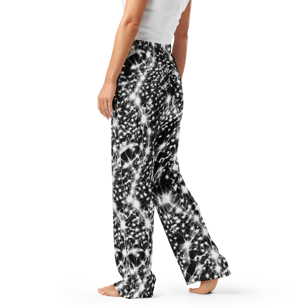 Midnight Dandelion on Women's Pajama Pants — Left