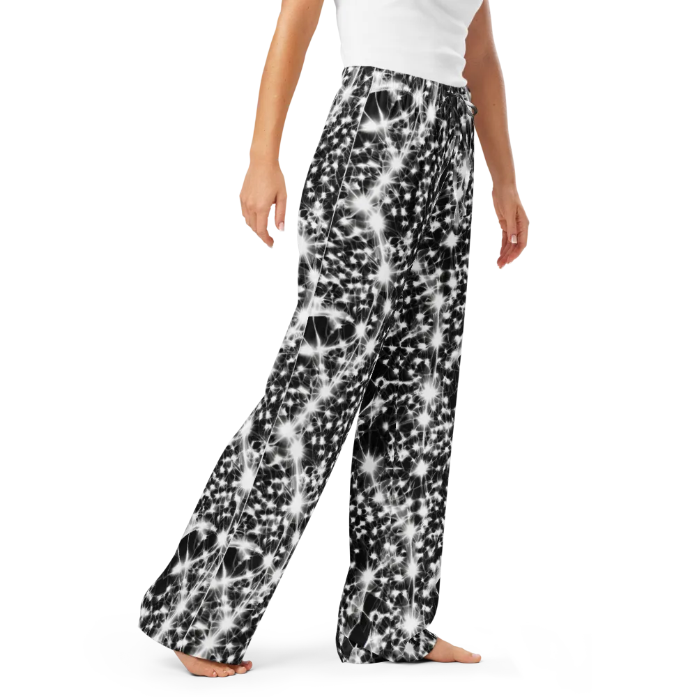 Midnight Dandelion on Women's Pajama Pants — Right Front