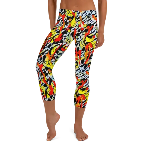 Citrus Noir on a Capri Leggings