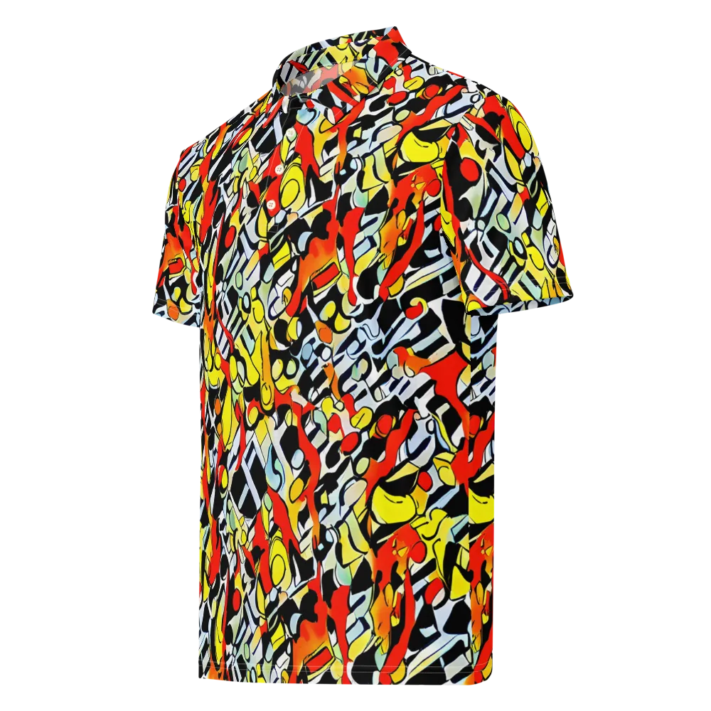 Citrus Noir on Men's Slim Fit Polo Shirt — Left Front