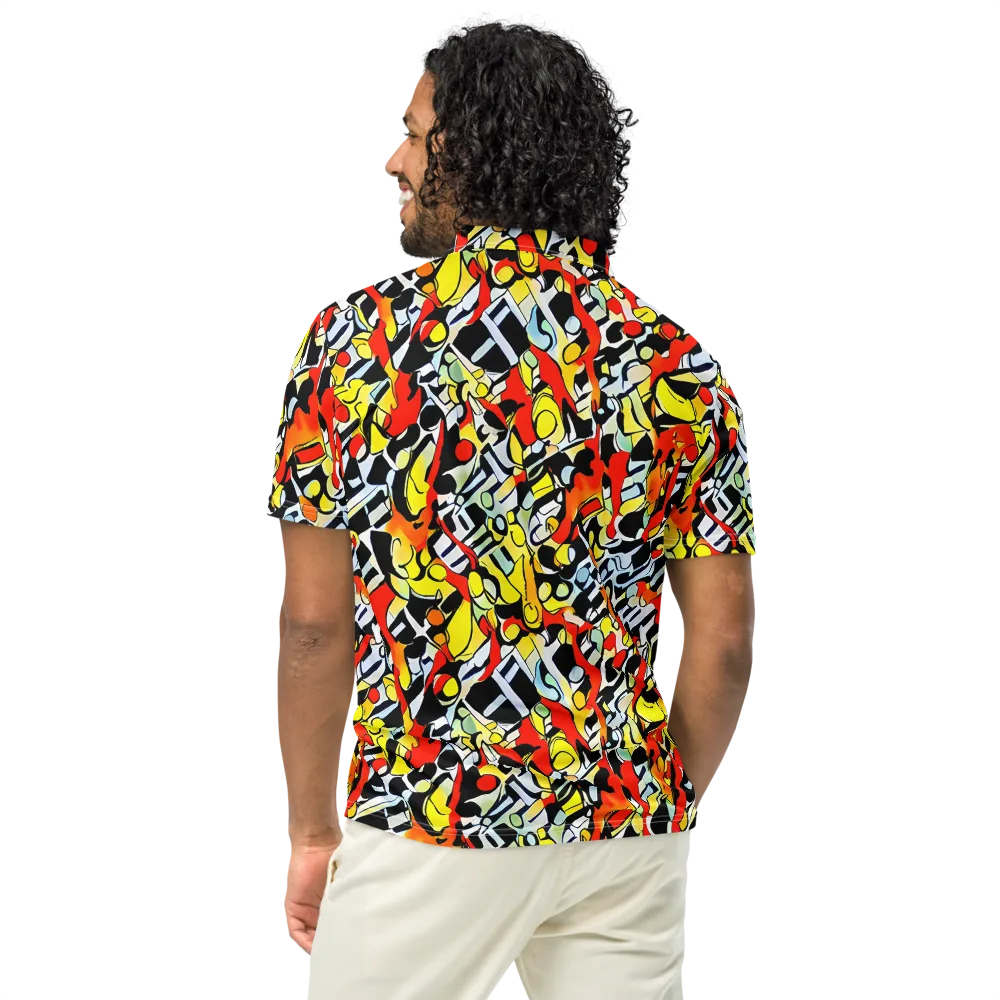 Citrus Noir on Men's Slim Fit Polo Shirt — Back