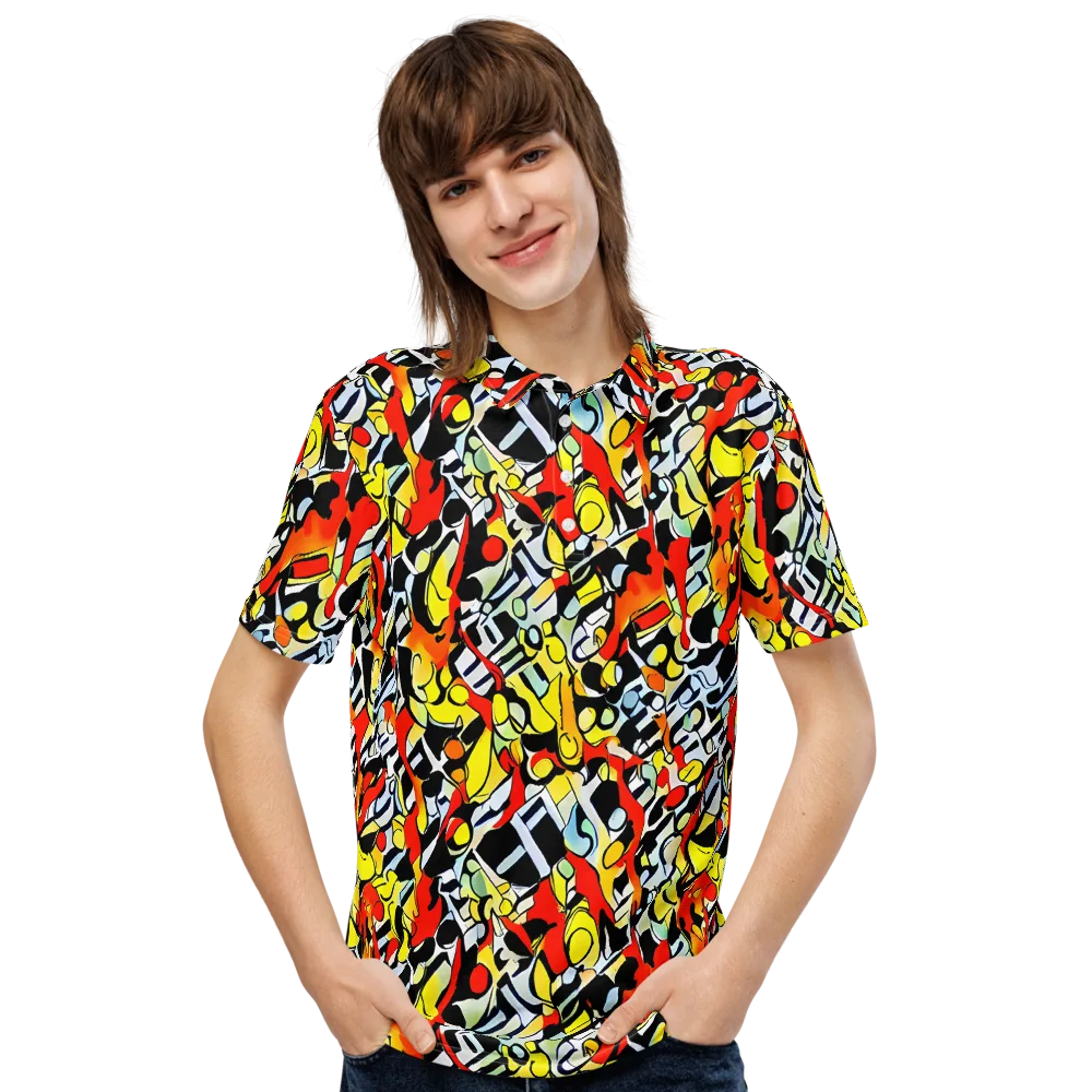 Citrus Noir on Men's Slim Fit Polo Shirt — Front