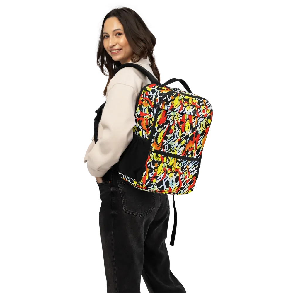 Citrus Noir on Utility Backpack — Back