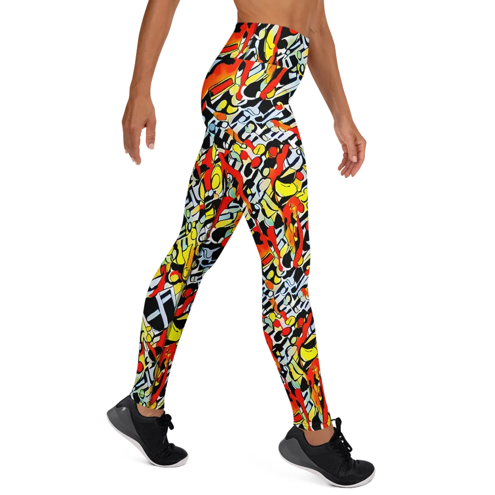 Citrus Noir on Yoga Leggings — Right
