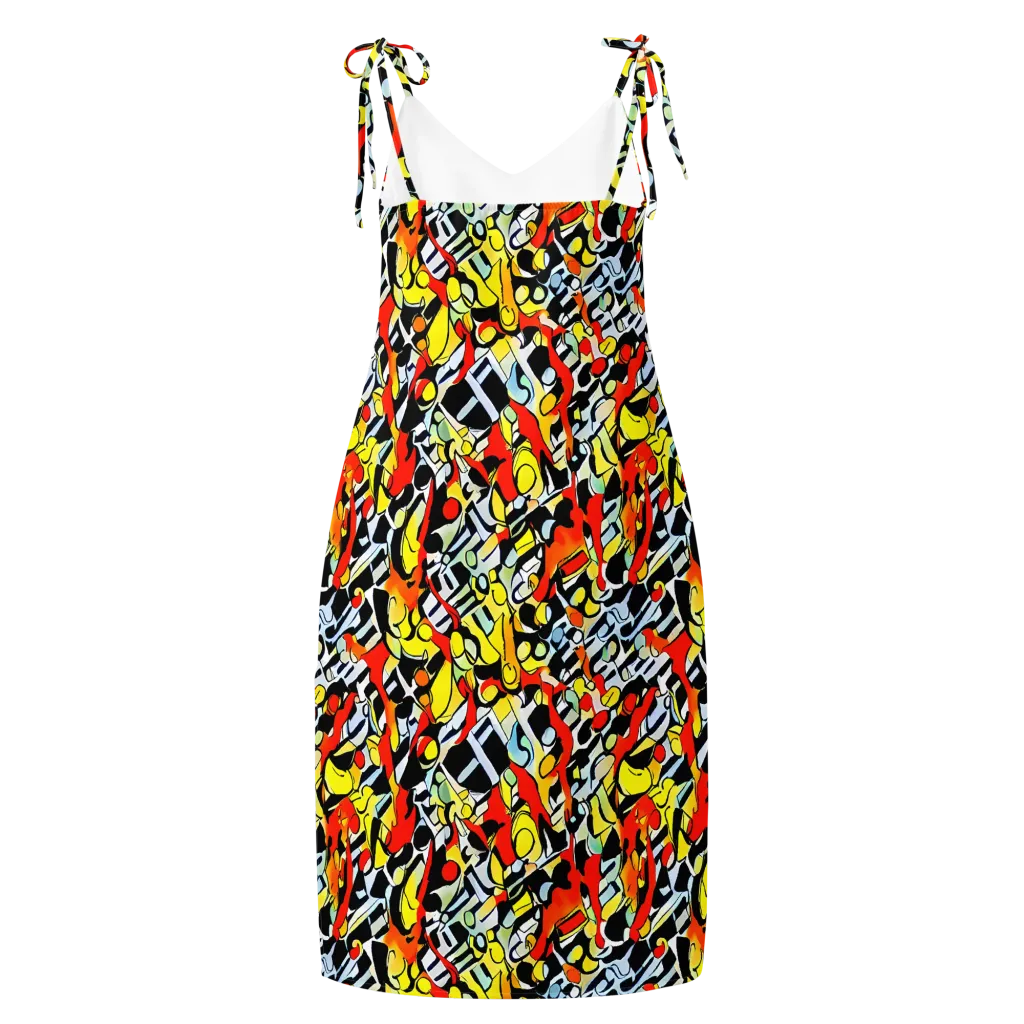 Citrus Noir on Slip Dress — Back