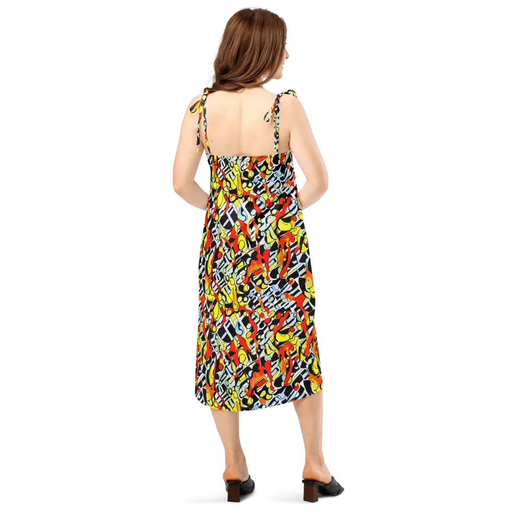Citrus Noir on Slip Dress — Back