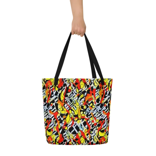 Citrus Noir on a Large Tote Bag W/ Pocket