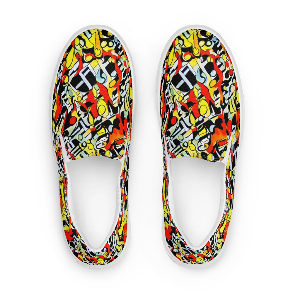 Citrus Noir on Women's Slip-On Canvas Shoes — Front