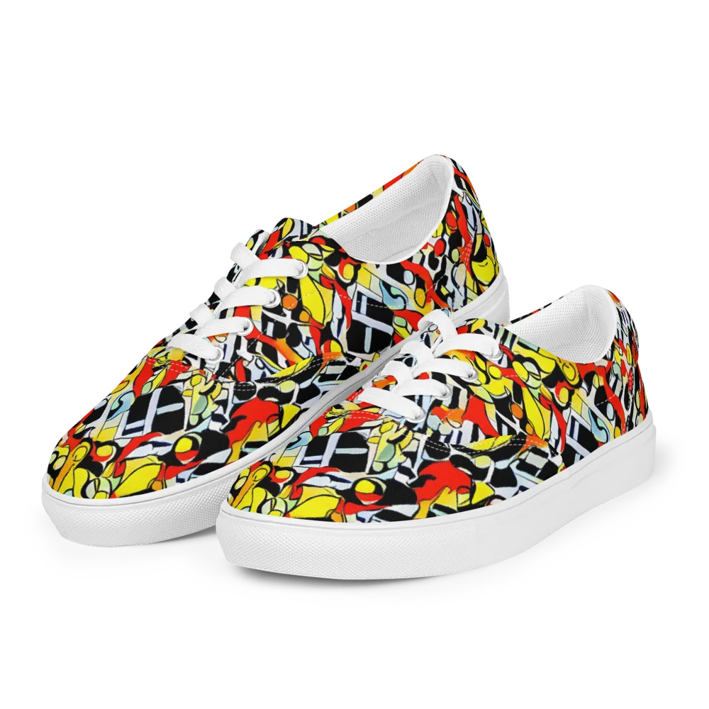 Citrus Noir on Men's Lace-Up Canvas Shoes — Left Front