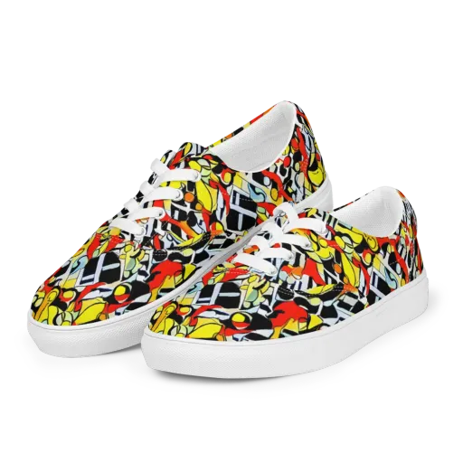 Citrus Noir on a Men's Lace-Up Canvas Shoes
