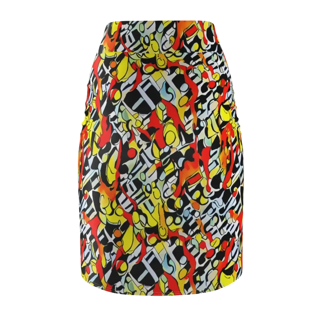 Citrus Noir on Pencil Skirt — Back