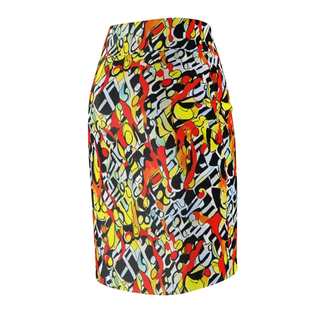 Citrus Noir on Pencil Skirt — Back Side