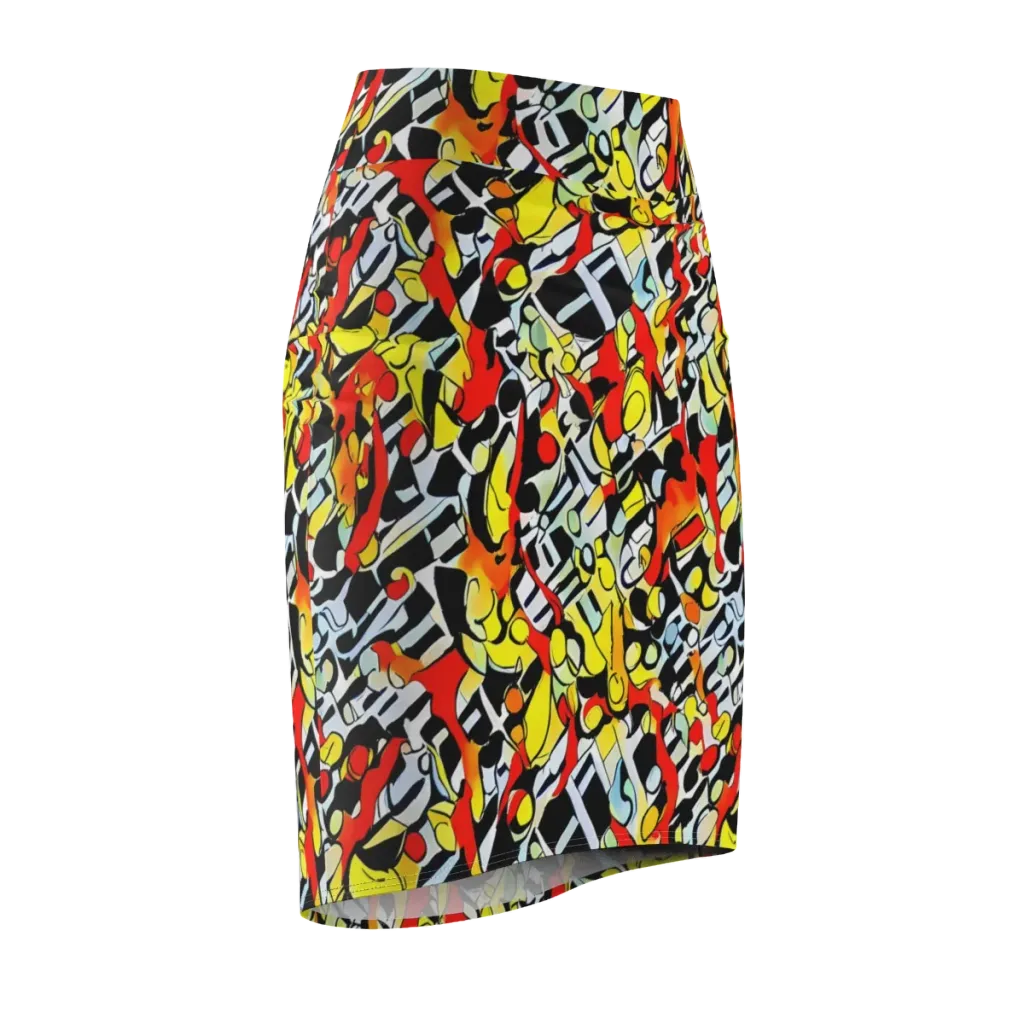 Citrus Noir on Pencil Skirt — Front Side