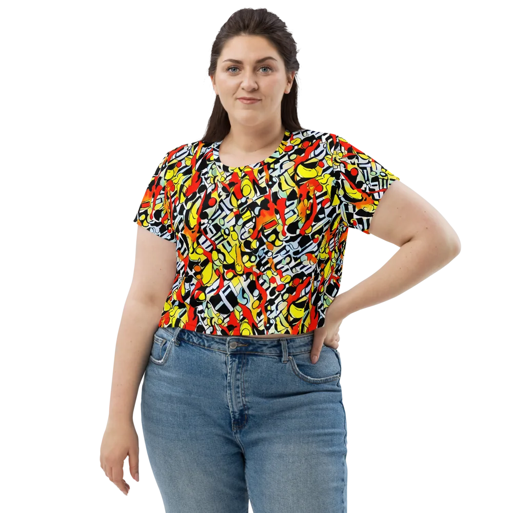 Citrus Noir on Crop Tee — Front