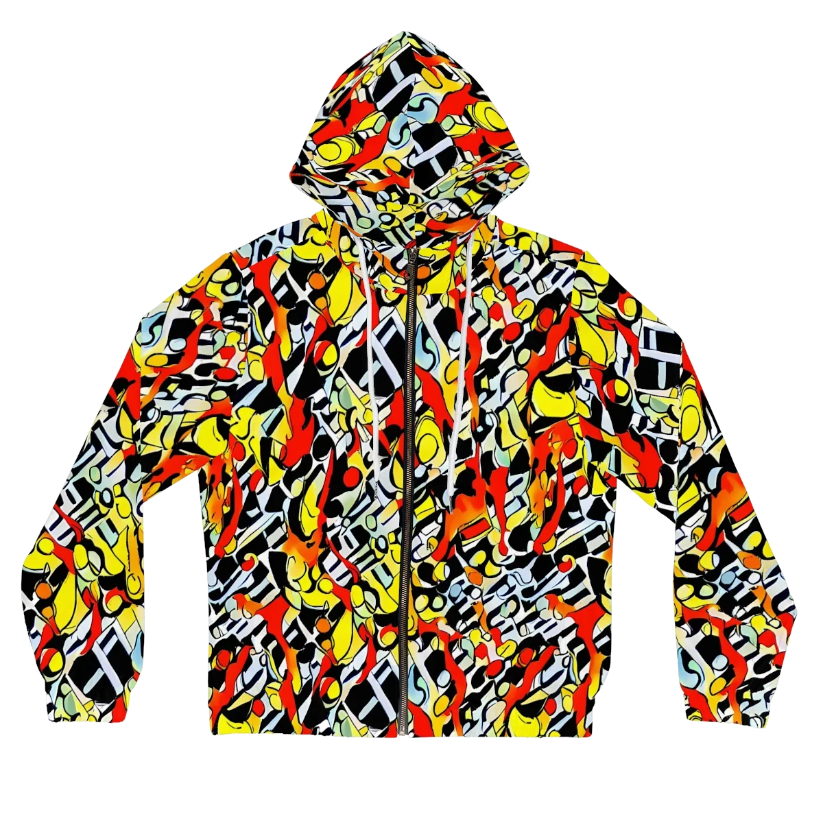 Citrus Noir on Women's Full-Zip Hoodie — Front