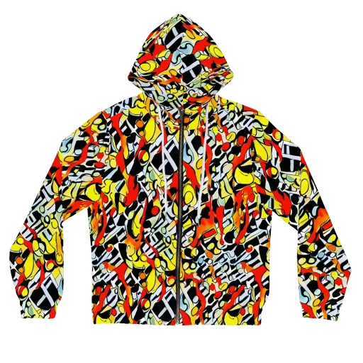 Citrus Noir on a Women's Full-Zip Hoodie