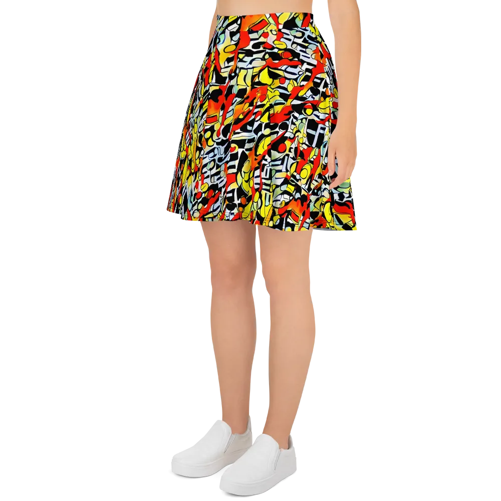 Citrus Noir on Skater Skirt — Left