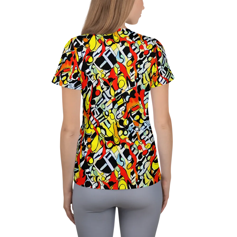 Citrus Noir on Women's Athletic T-Shirt — Back