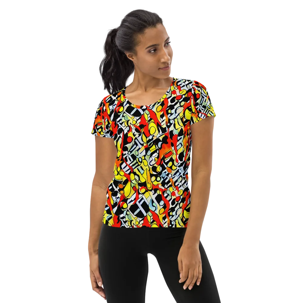 Citrus Noir on Women's Athletic T-Shirt — Front