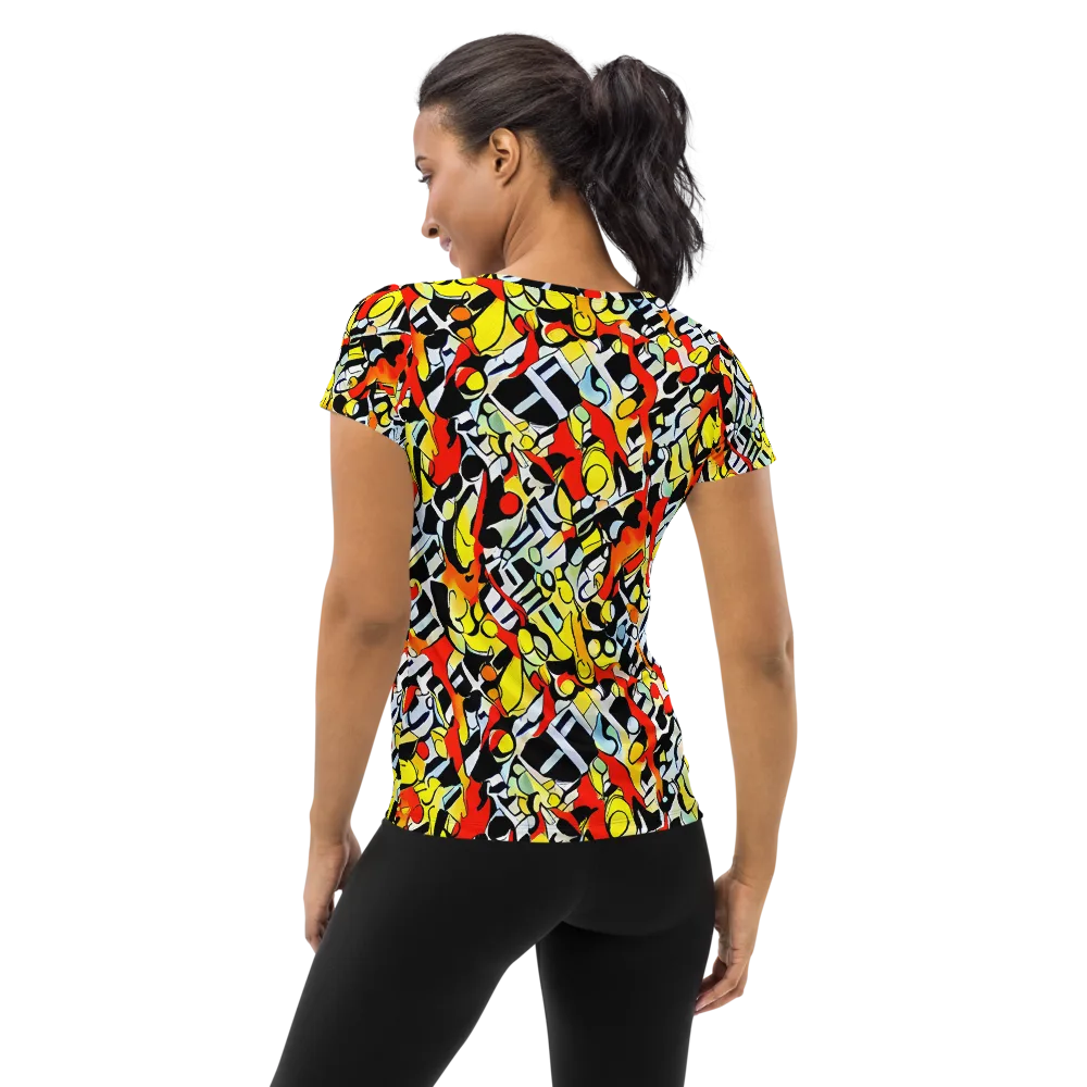 Citrus Noir on Women's Athletic T-Shirt — Back