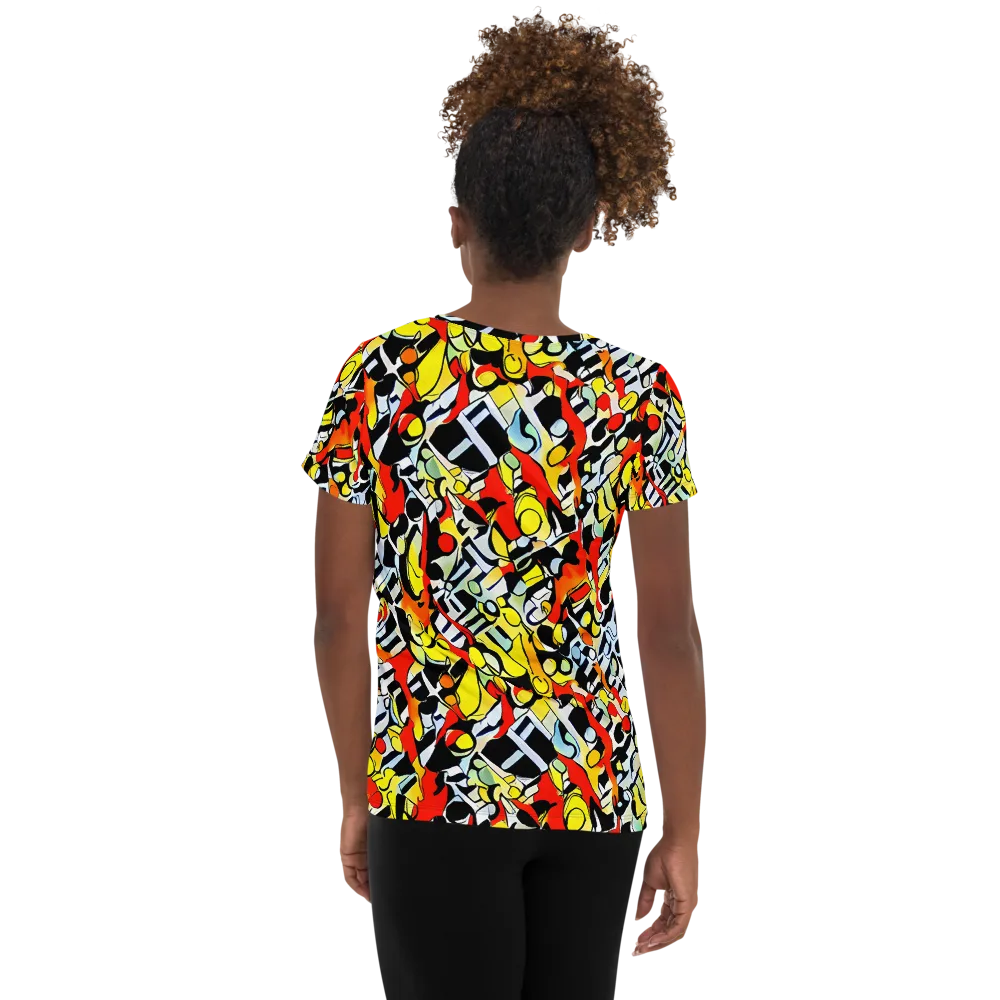 Citrus Noir on Women's Athletic T-Shirt — Back