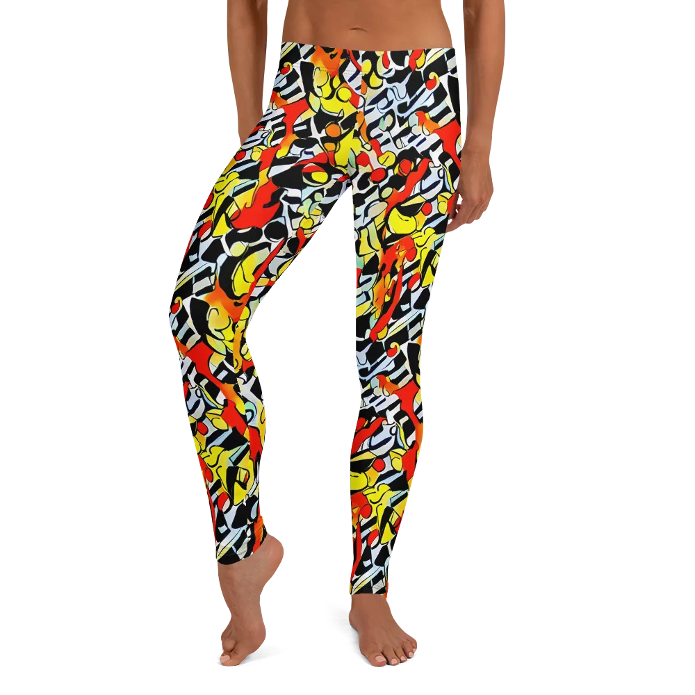 Citrus Noir on Leggings — Front