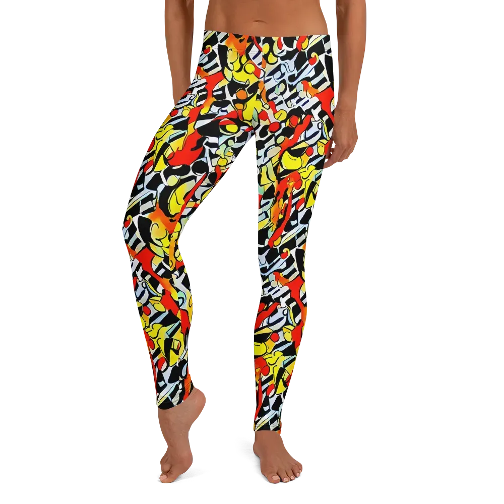 Citrus Noir on Leggings — Front
