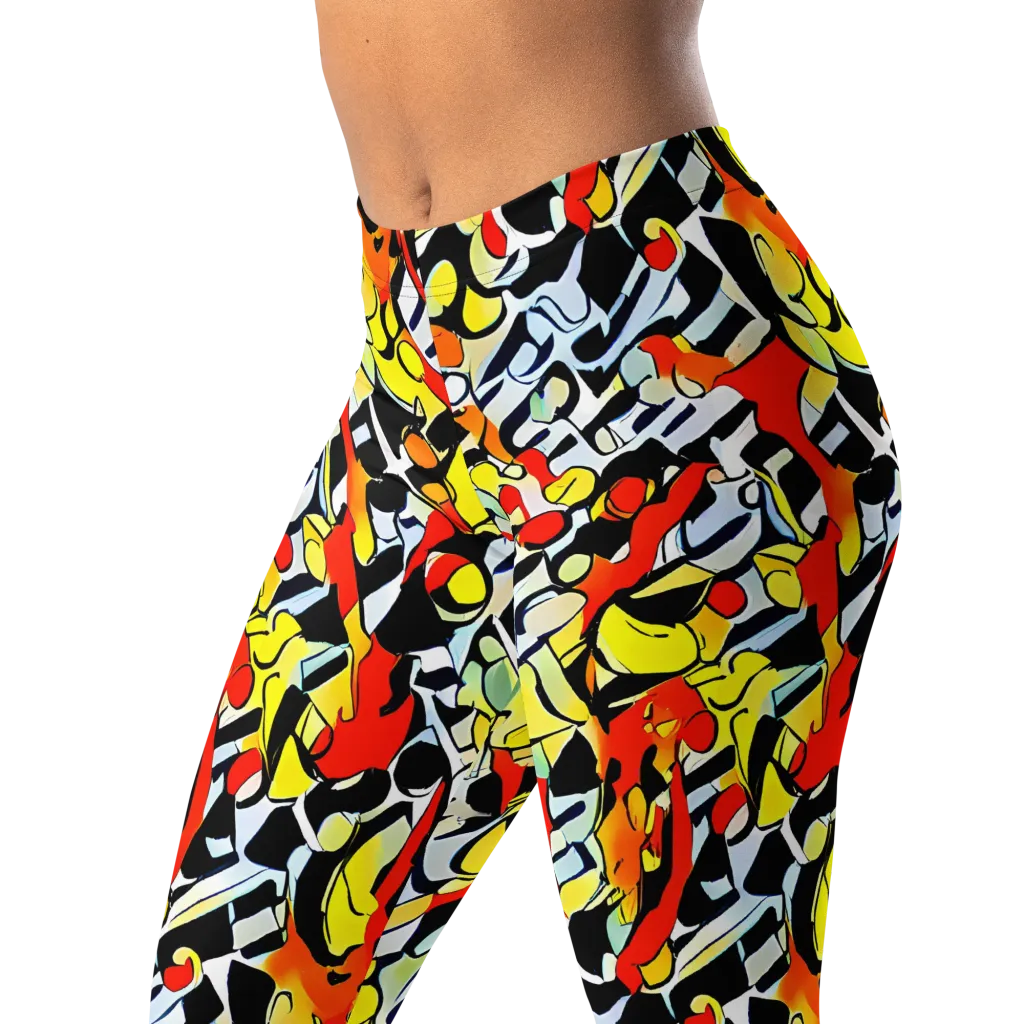 Citrus Noir on Leggings — Left Front