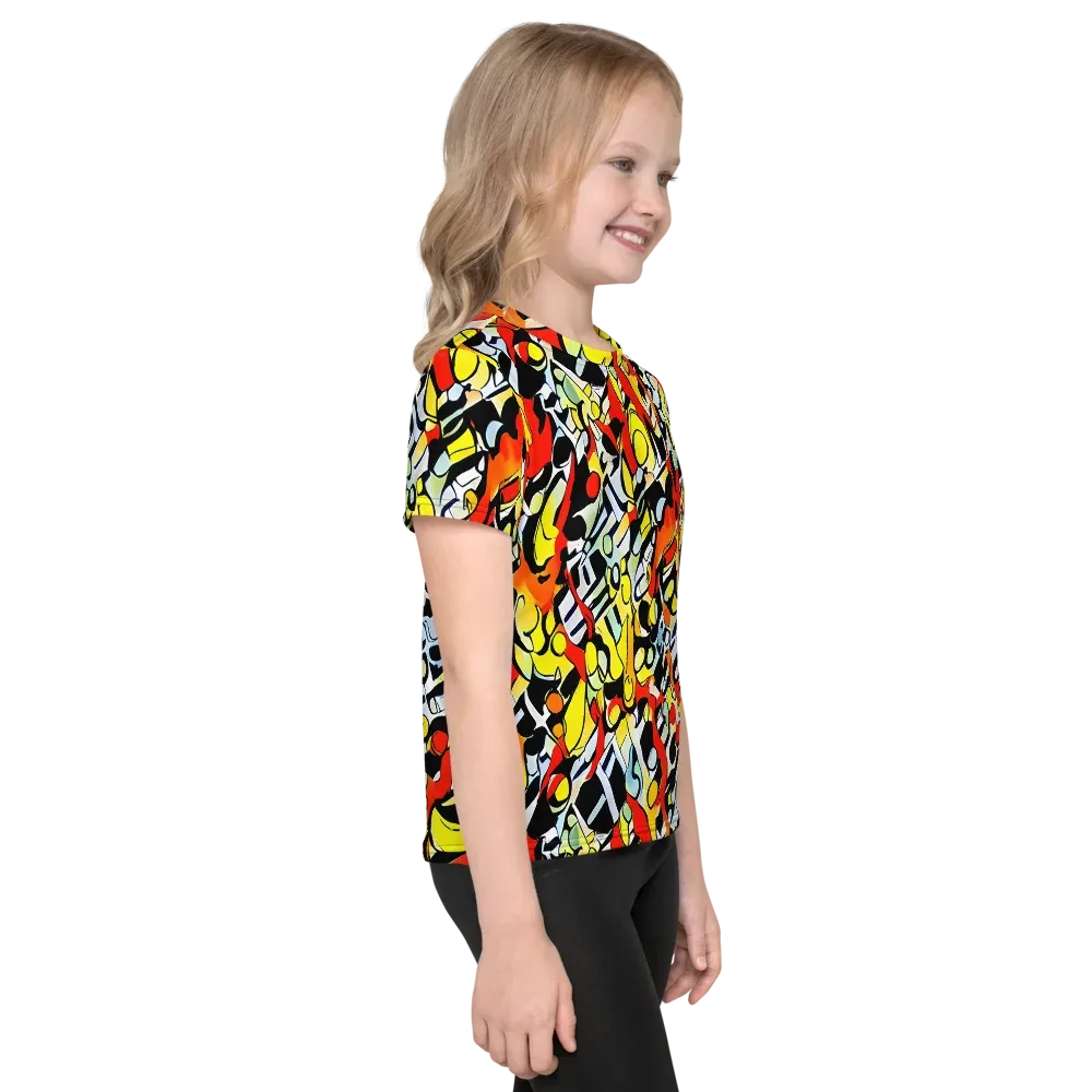 Citrus Noir on Kids Crew Neck T-Shirt — Right