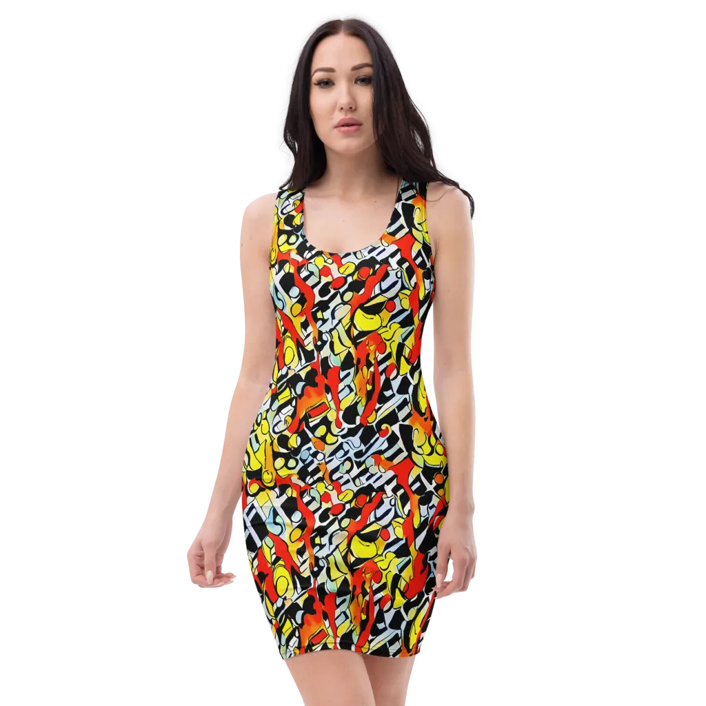 Citrus Noir on Bodycon Dress — Front