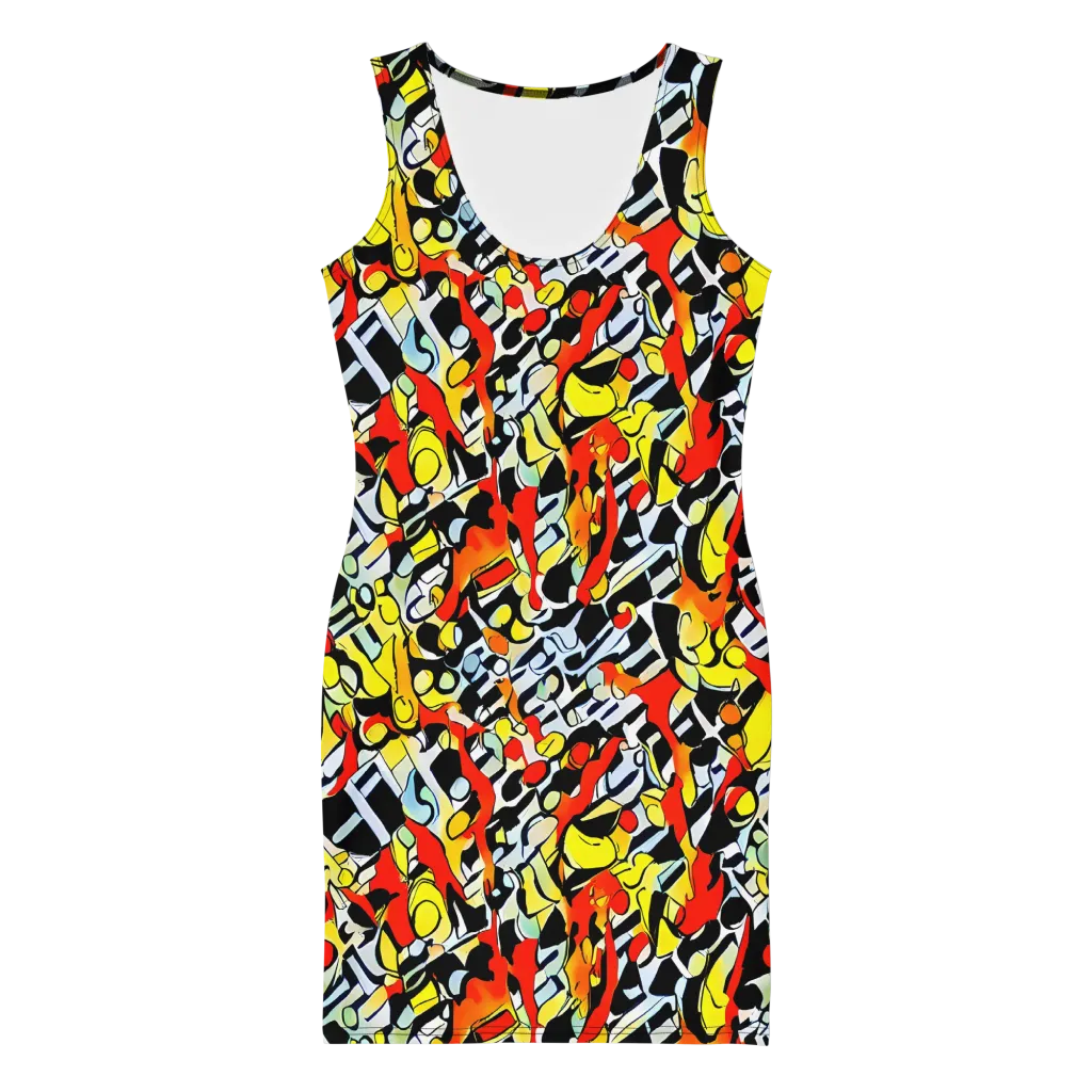 Citrus Noir on Bodycon Dress — Front