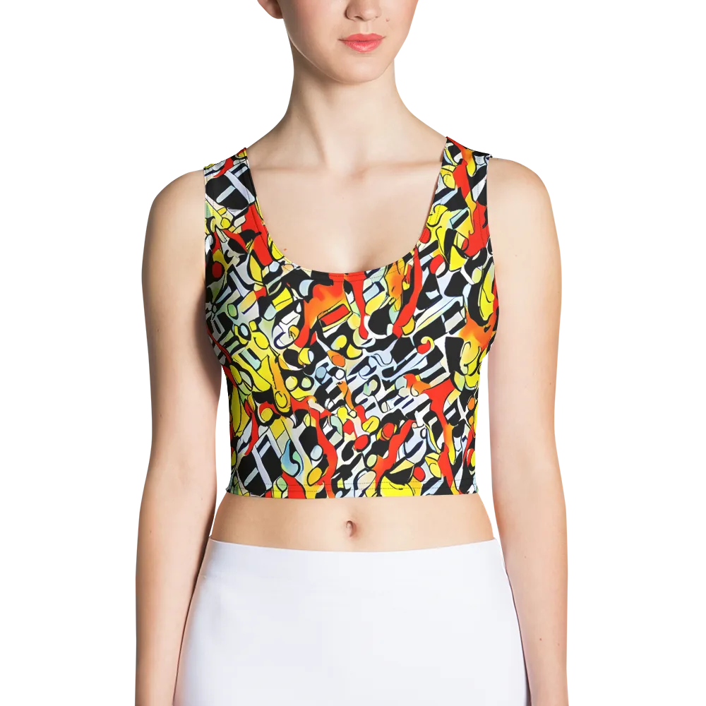 Citrus Noir on Crop Top — Front