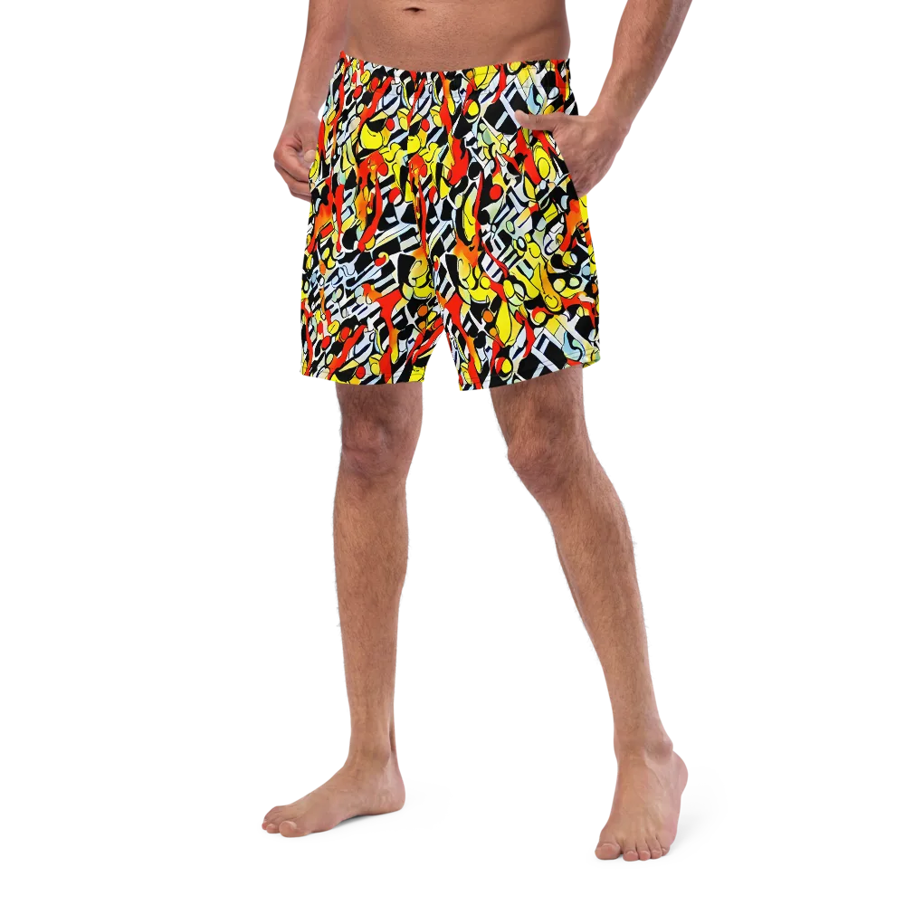 Citrus Noir on Swim Trunks — Left Front