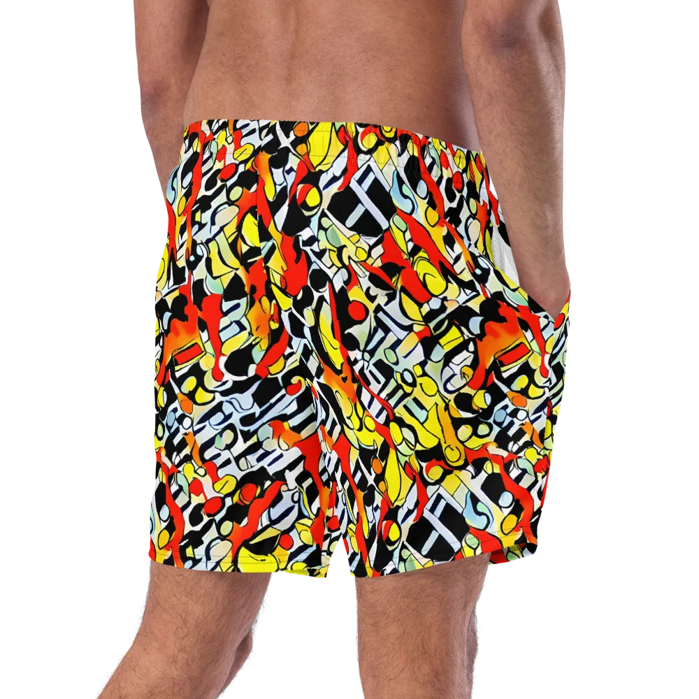 Citrus Noir on Swim Trunks — Right Back