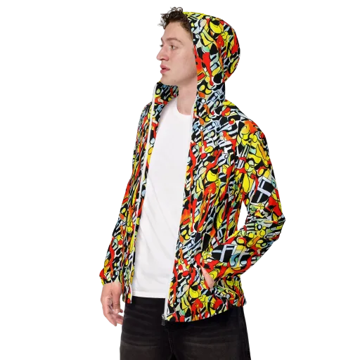 Citrus Noir on a Men's Windbreaker