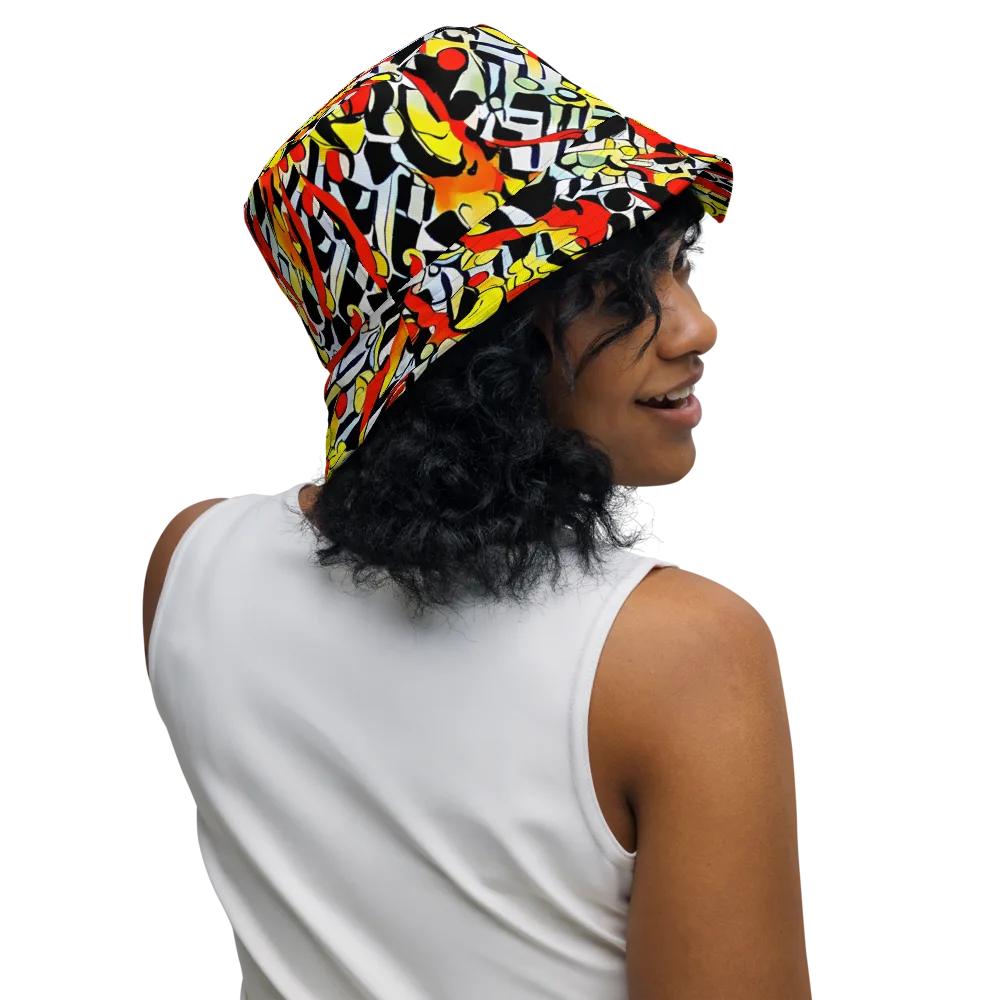 Citrus Noir on Reversible Bucket Hat — Right Outside