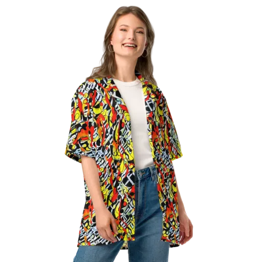 Citrus Noir on a Button Shirt
