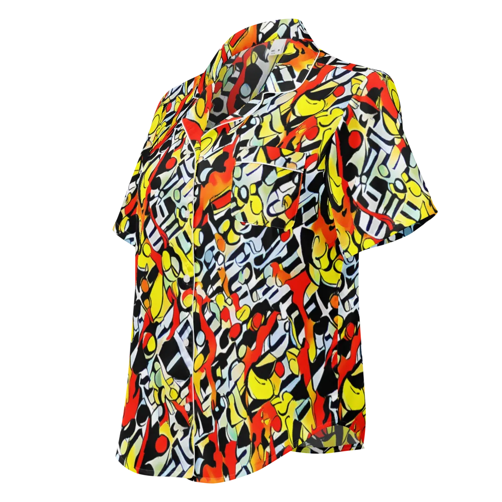 Citrus Noir on Women's Short Sleeve Pajama Top — Left Front